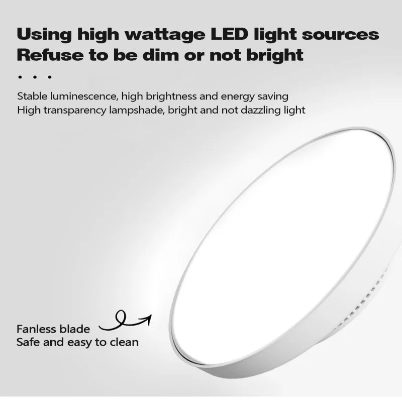 lampe ventilateur sans pales led moderne bois blanc éclairage décoration intérieure télécommande adjustable chambre