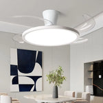 ventilateur moderne invisible led télécommande flux lumineux blanc deco grille 42 48 pouces