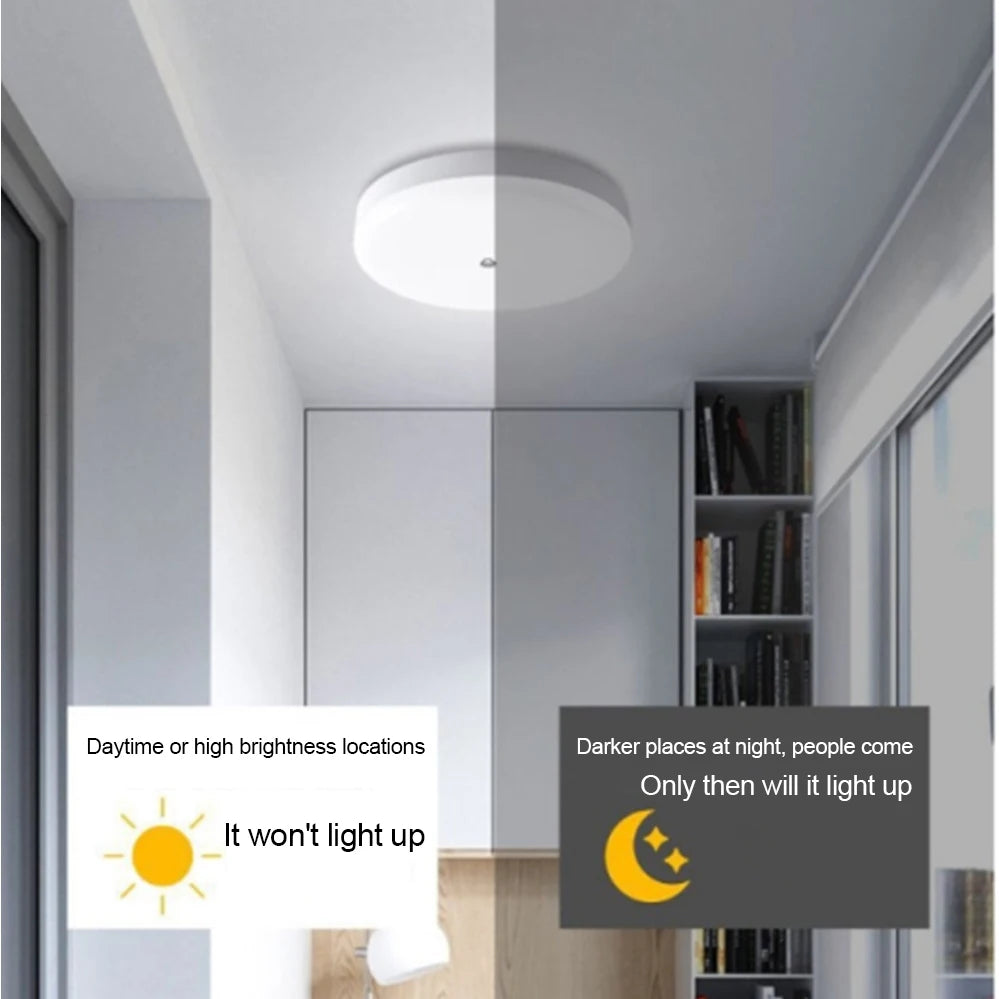 plafonnier led blanc moderne auto touche sensoriel motion radar minimaliste