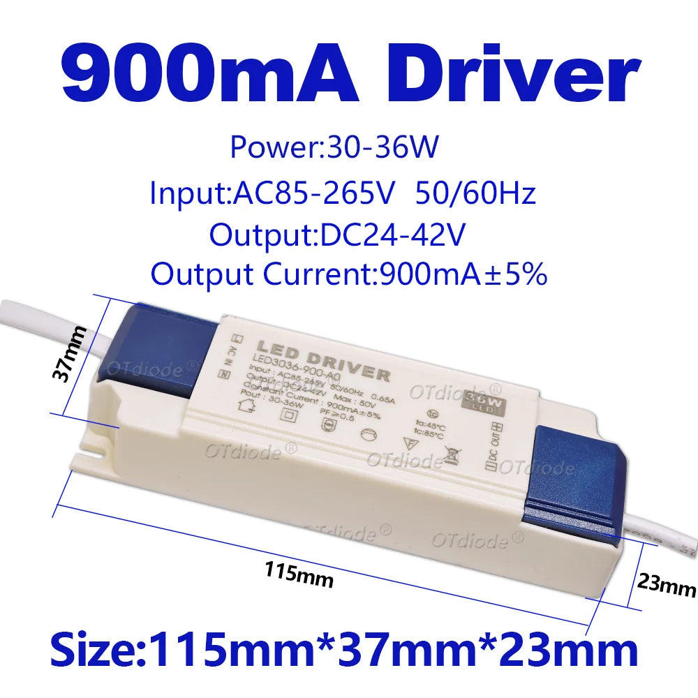 driver led 30w 40w 50w 700ma 1050ma 1200ma 1500ma ac dc moderne