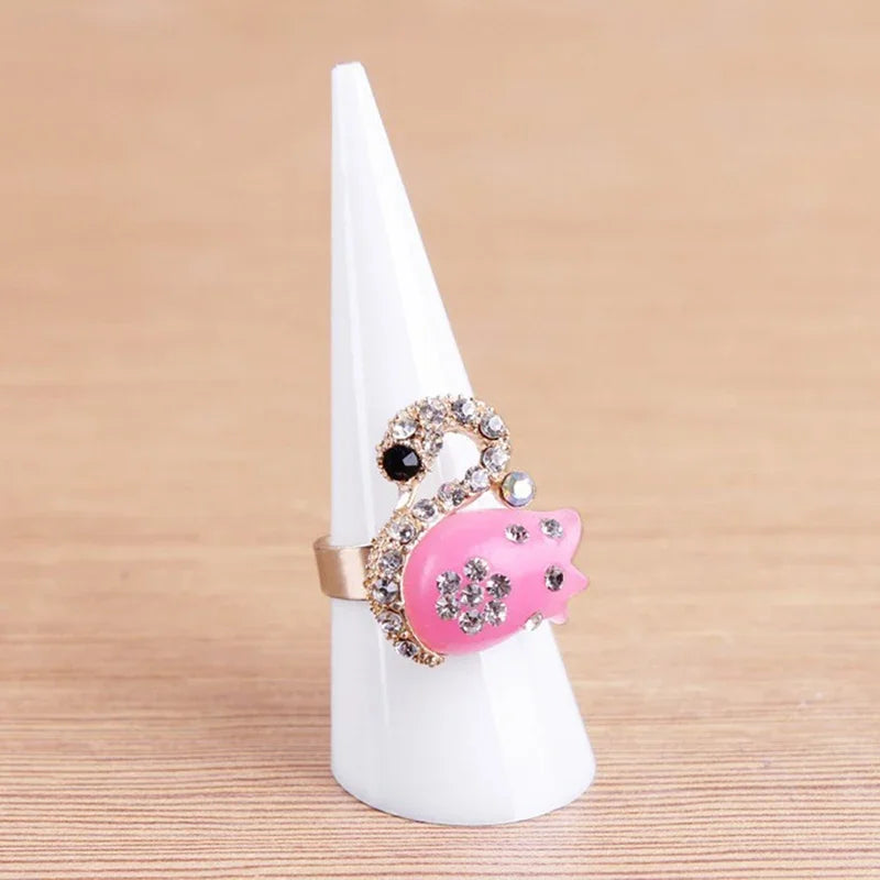 présentoir bagues triangle transparent blanc noir décoration strass commercial erotique portable