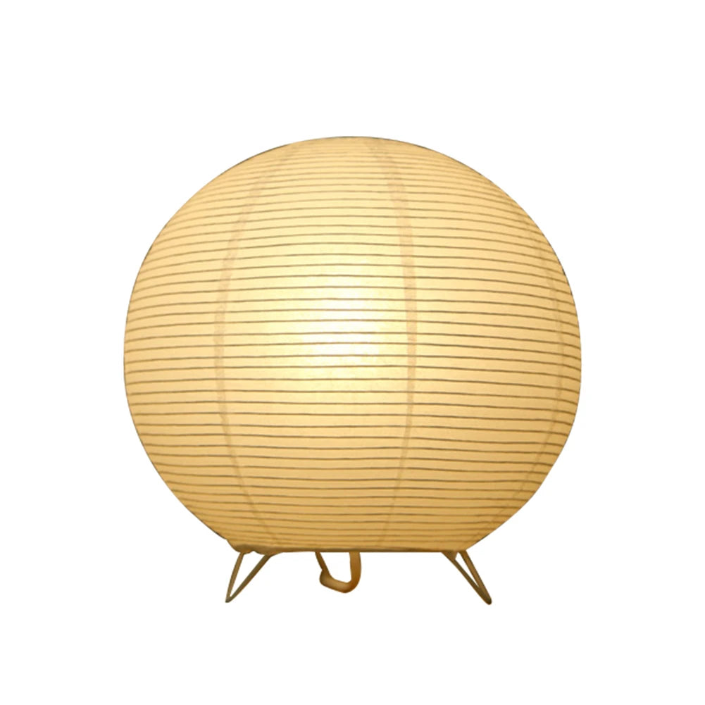 lampe table led papier blanc rayures horizontales moderne chambre coucher