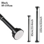 tendeur rideau douche acier inoxydable noir moderne respectueux environnement fixations différentes tailles incluses