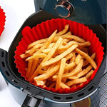liners friteuse air silicone pliés moderne rouge bleu gris rose pratique