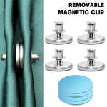 clips magnétiques amovibles rideau argenté bleu rond lisse adhésif moderne guide