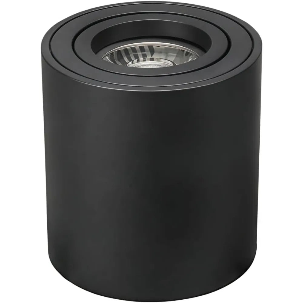 Spot LED moderne surface mount noir blanc GU10 mat opacitéversiblefluxlumineux