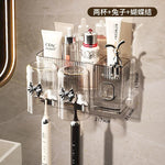 porte brosses dents transparent moderne adhésif motifs décoratifs cosmétiques rangement salle bain minimalistemaximum 14