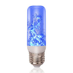 ampoule led effet flamme blanc jaune rouge vert bleu culot e27 moderne décoration festive