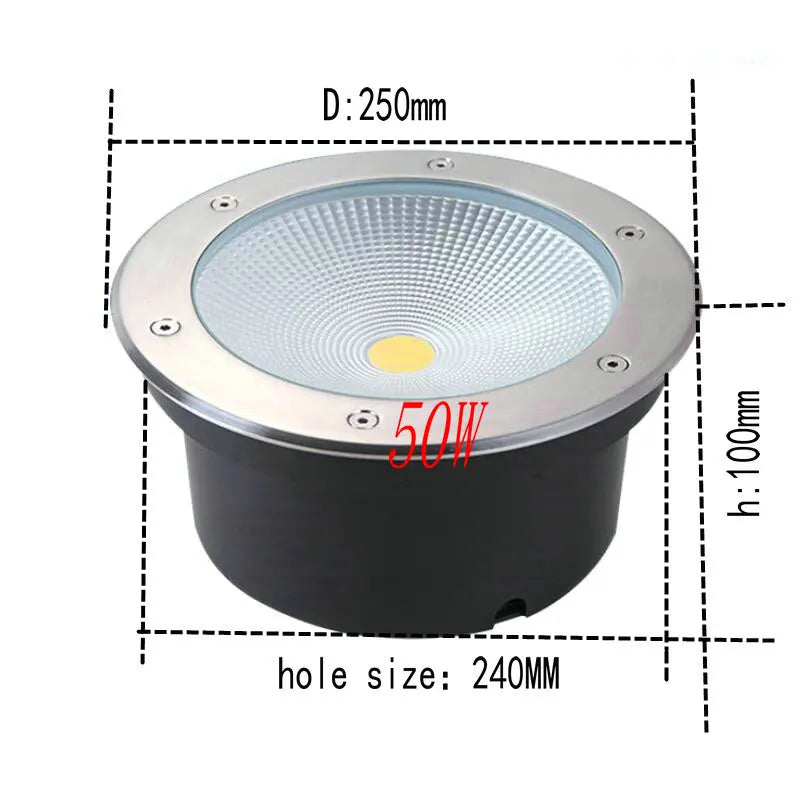 éclairage led spot moderne câble noir 20w 30w 50w ip68 aluminium