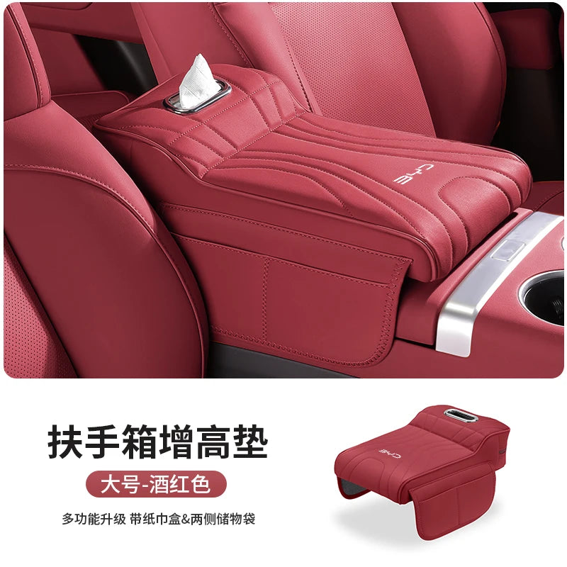 coussin soutien voiture cuir gris clair moderne adhésif trosse rangement porte tissu téléphone intégré