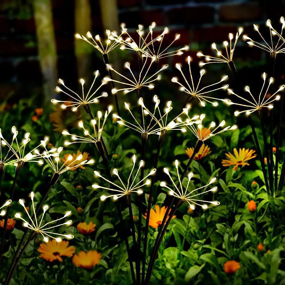 guirlande lumineuse solaire filaments vert jaune moderne semi transparente patio jardin fixée piquet