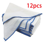 serviettes table polyester uni blanc modernes maison restaurant 40x40cm pack 6pcs