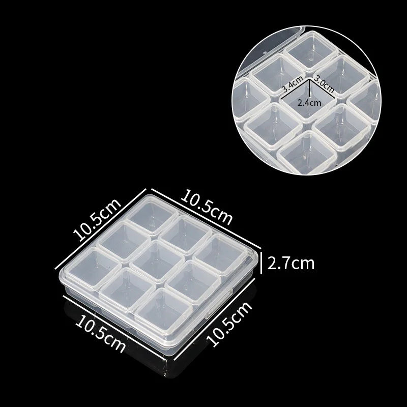 boîtes rangement bijoux plastique transparentes compartiments clips modernes
