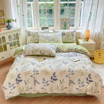 ensemble literie floral vintage 100 coton blanc rose vert bleu beige