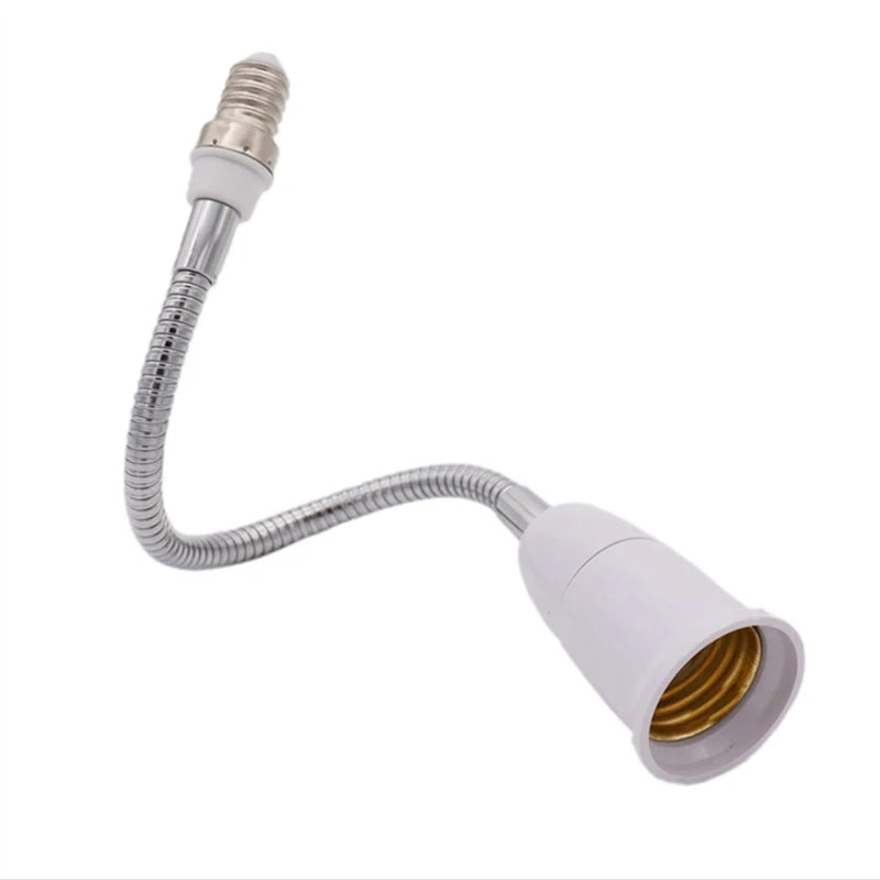 adaptateur lampe e14 e27 blanc doré élastique métallique moderne câble flexible