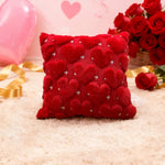 coussin rouge motif cœurs doux opacité 45cm 45cm lit décoration romantique polyester coton