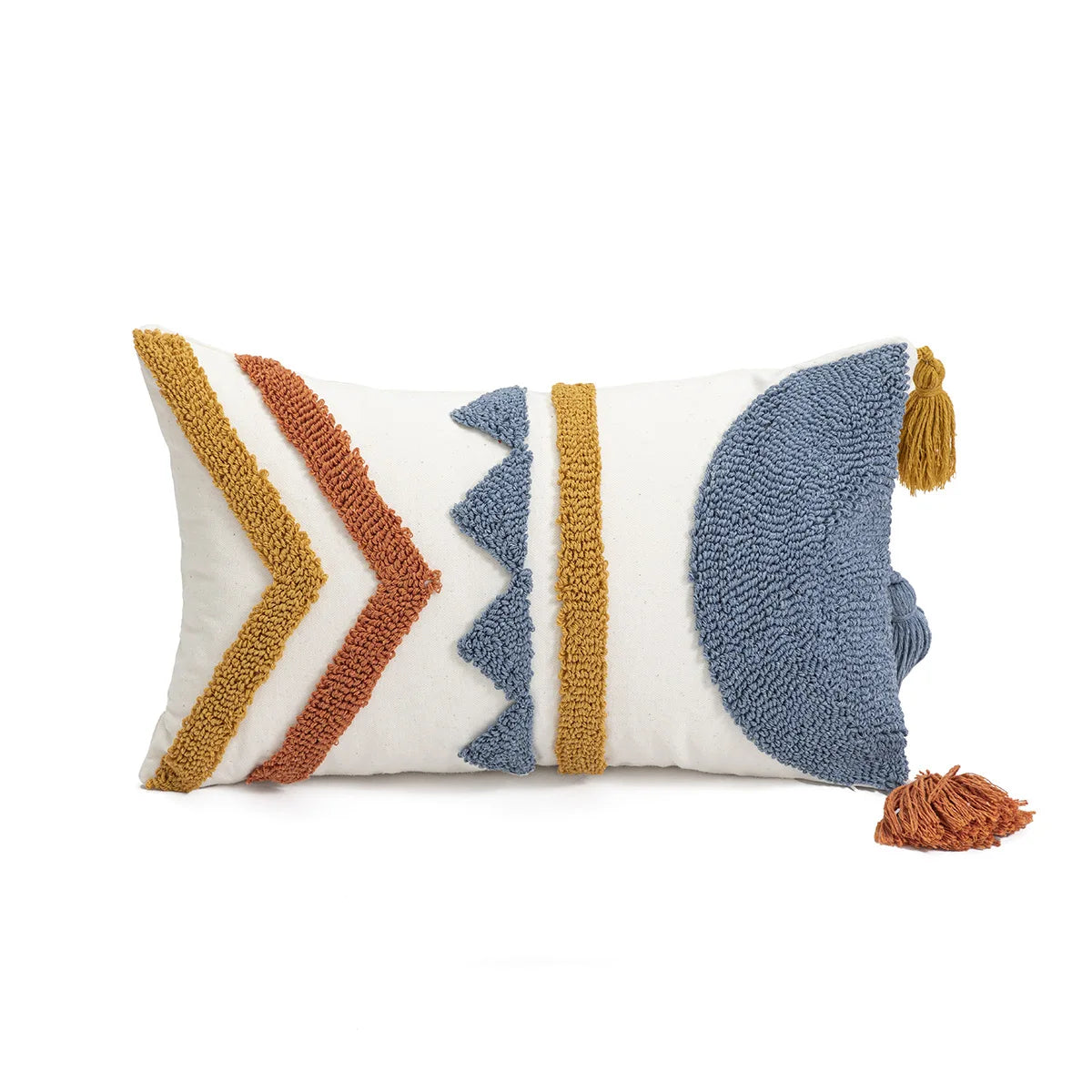 housse coussin bohème géométrique franges polyester 45x45cm 30x50cm décoration salon chambre voiture