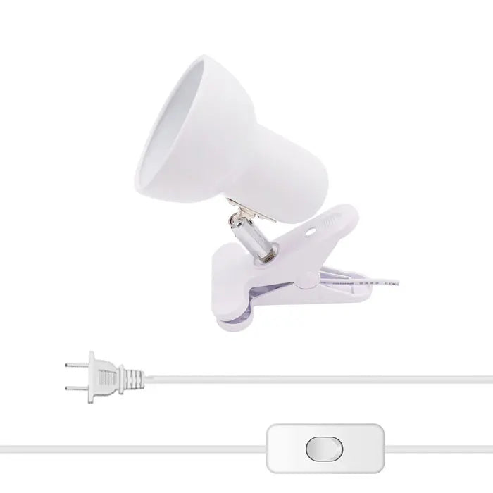 lampe table moderne pinces led rechargeable câble 150cm interrupteur blanc opacité rond conique