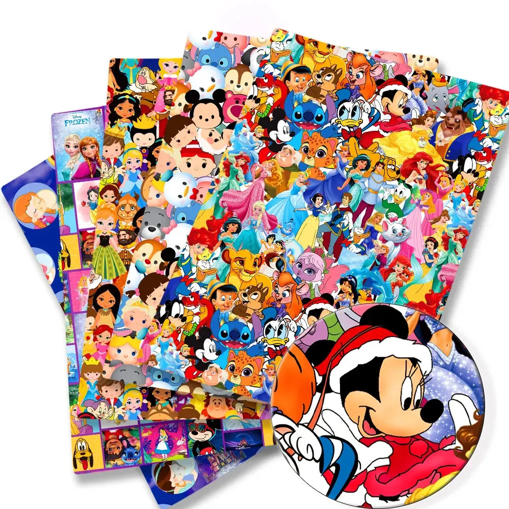 tissu imprimé disney mickey minnie harry potter polyester coton bleu blanc rouge vert