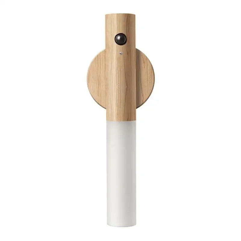 lampe nuit aimantée murale rechargeable texture bois moderne minimaliste blanc