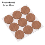 protecteurs sol adhésifs mousse eva tissu géométrique noir marron blanc anti glisse rond carré