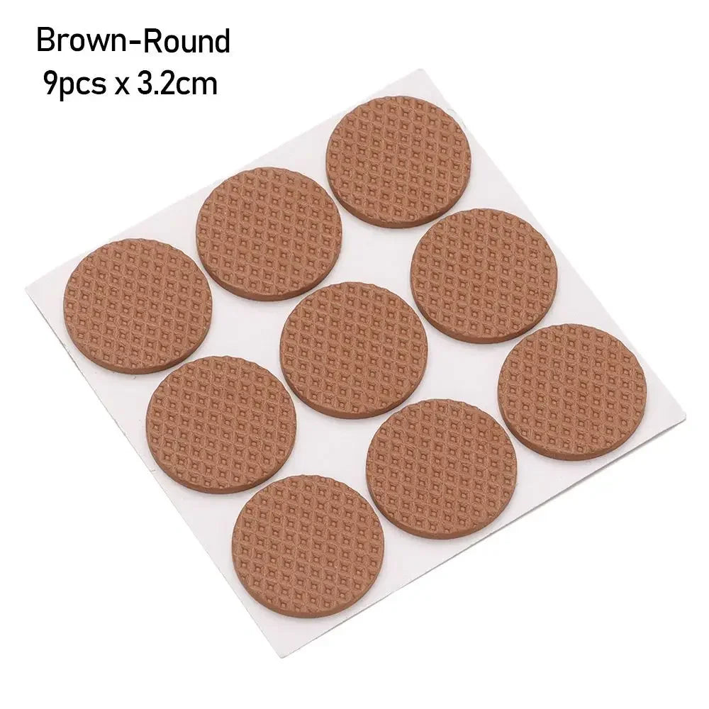 protecteurs sol adhésifs mousse eva tissu géométrique noir marron blanc anti glisse rond carré