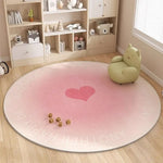 tapis rond nuage enfant moderne rose clair antidérapant 80x80cm 120x120cm salon chambre