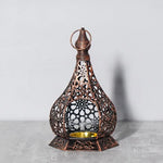 lanterne artisanale dorée ornements géométriques bougie suspendue traditionnelle noël anniversaire