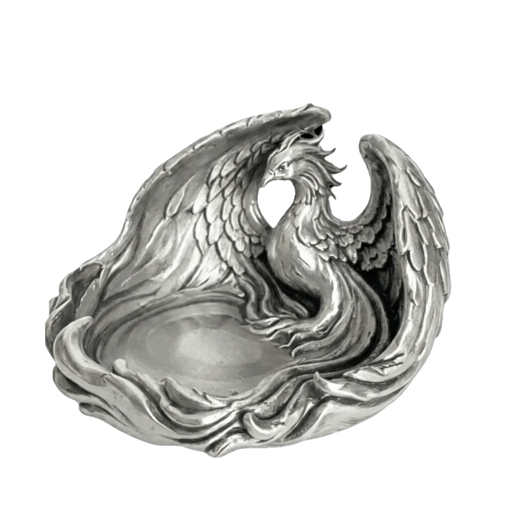 support bijoux forme phoenix noir rouge argent blanc brillant art déco fantastique montre bracelet