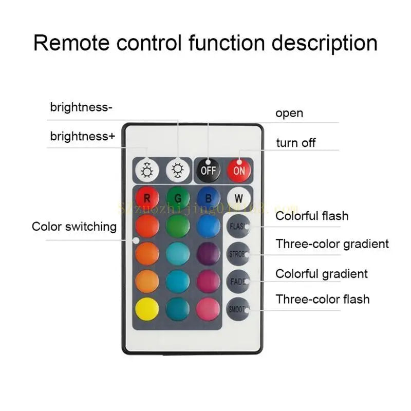 module caméra éclairage rgb télécommande controle distant panneau led couleurs variables charge usb blanc