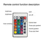 module caméra éclairage rgb télécommande controle distant panneau led couleurs variables charge usb blanc