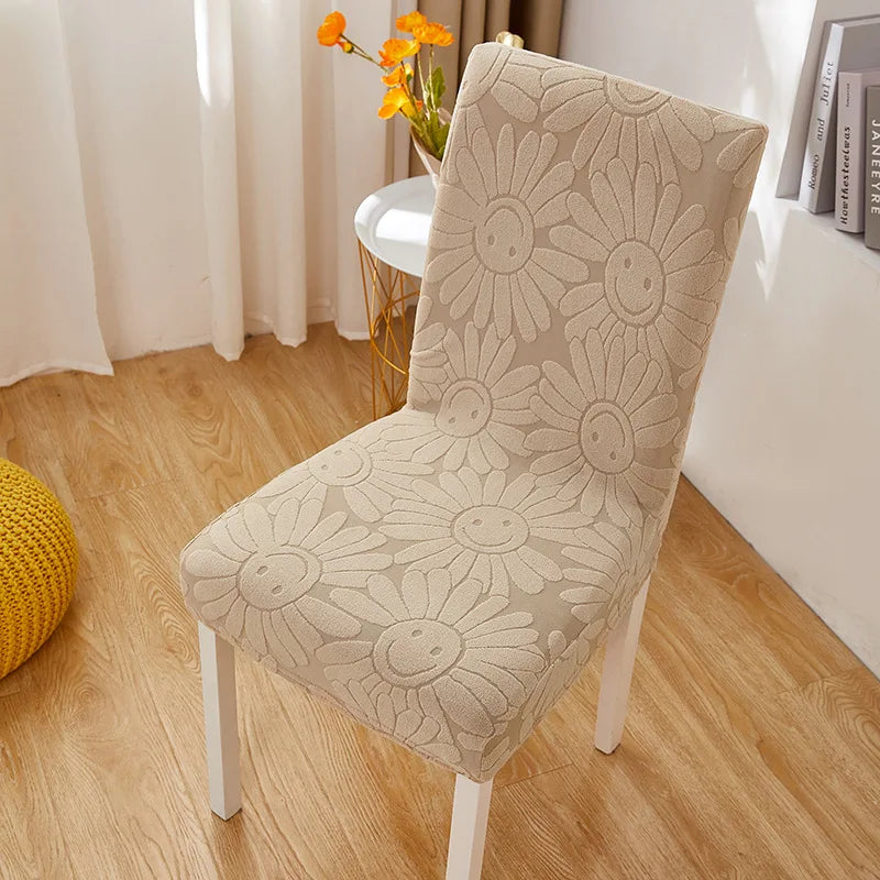 housse chaise rose bleu orange fleurs souriant moderne elasthanne polyester