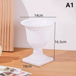 cache pot blanc rayures verticales adhésif décoration intérieure classique ornement maison salon