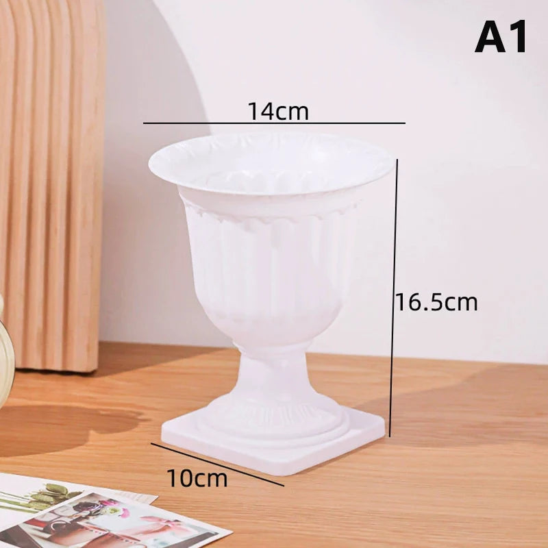 cache pot blanc rayures verticales adhésif décoration intérieure classique ornement maison salon