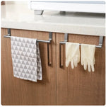porte serviettes mural acier inoxydable noir moderne clips serviette gants rangement salle bain cuisine