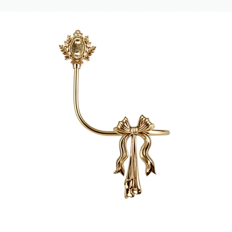 boucles rideau or ailes sculptées classiques décoratives noels dorés deux pièces