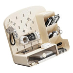 organisateur moderne boîte rangement perforée tiroir transparent accessoires scolaires cosmétiques verte rouge blanche