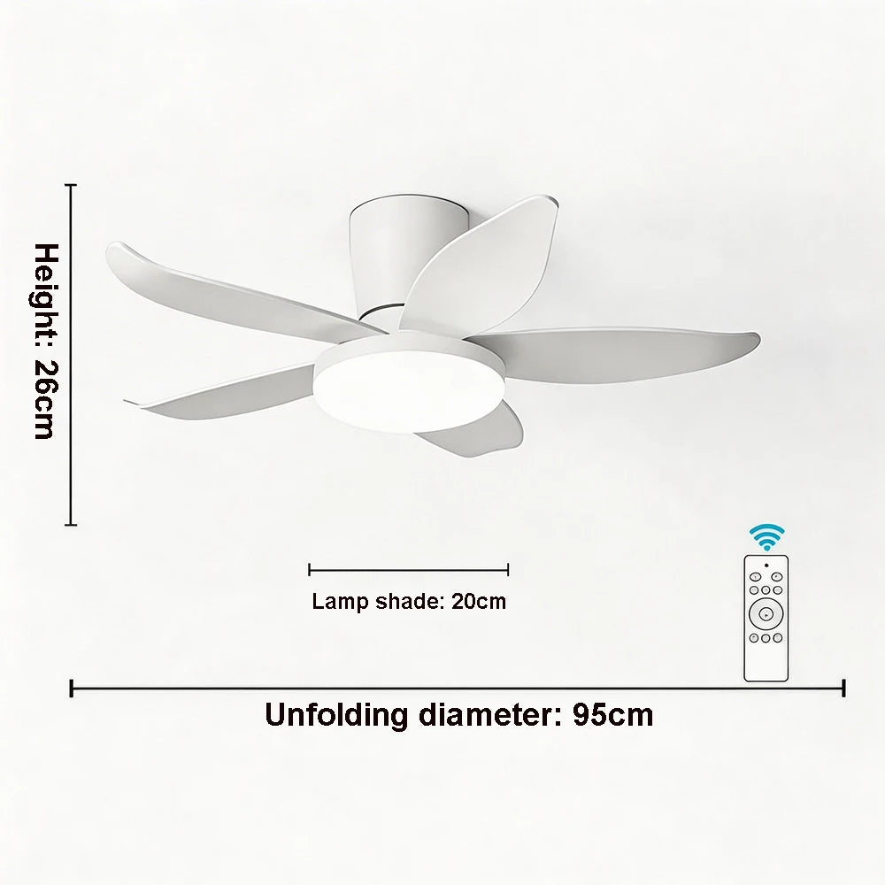 ventilateur moderne noir bois foncé simple silencieux led controle mural traditionnel garantie