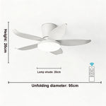 ventilateur moderne noir bois foncé simple silencieux led controle mural traditionnel garantie