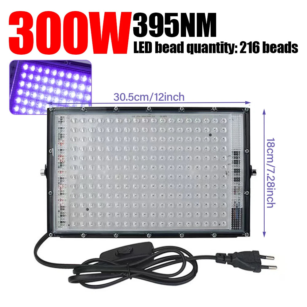 lampe uv moderne interrupteur 50w 100w 200w 300w noir mat