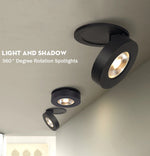 Spot LED dimmable 220V blanc noir moderne minimaliste fixé vis 6000K 4000K 3000K