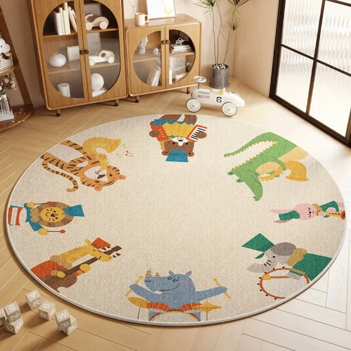 tapis rond moderne motifs spatiaux floraux polyester antidérapant 40x40cm 80x80cm 120x120cm
