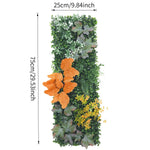 décoration murale herbe artificielle feuilles fleurs naturelle intérieure extérieure vert blanc or Jaune accrochée