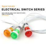 signal indicateur led rouge vert jaune 12v 220v 380v moderne câble blanc 10mm translucent