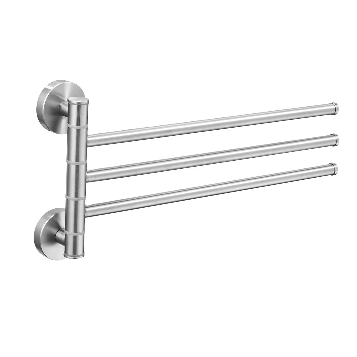 porte serviettes mural moderne acier inoxydable brossé fixations argente argenté lisse