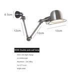 lampe murale industrielle gris métallisé réglable éclairage chambre cuisine salle manger