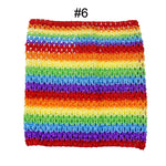 serviette crochet fait main motif rayures horizontales artisanale décoration maison enfant