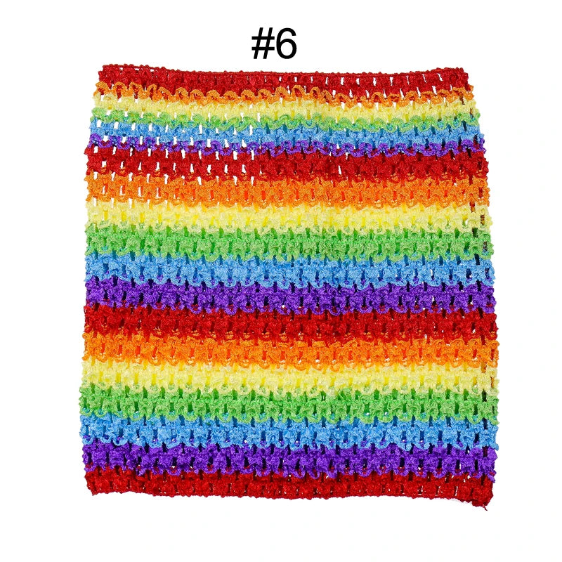 serviette crochet fait main motif rayures horizontales artisanale décoration maison enfant