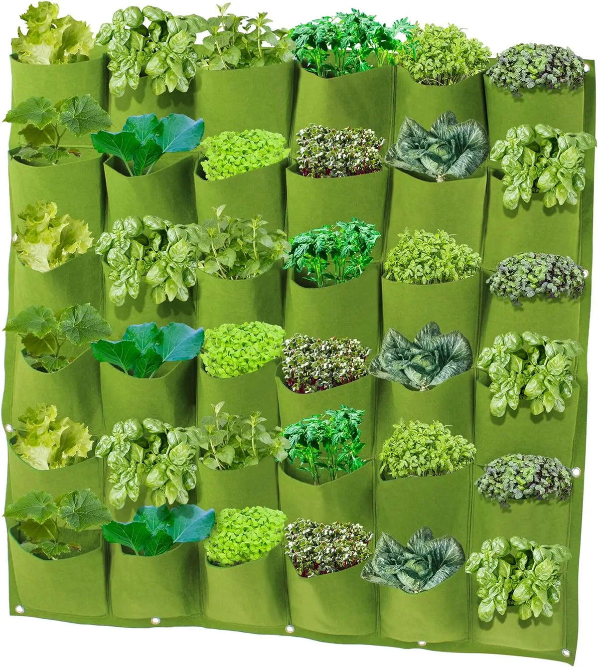 sac plantes muraux 18 poches feutre non tissé vert pratique moderne anneaux métalliquesextérieur