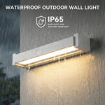lampe murale led moderne ip65 350 rotatable noir verre trempé 235mm 335mm